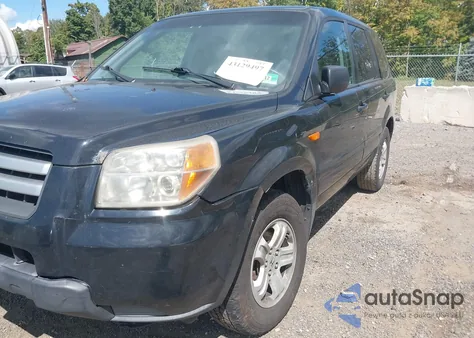 2007 Honda Pilot Lx из США, поврежденный, VIN 5FNYF181X7B007280